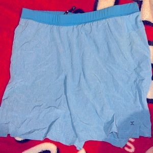 Mens Xersion Run X quick-dri blue shorts size large